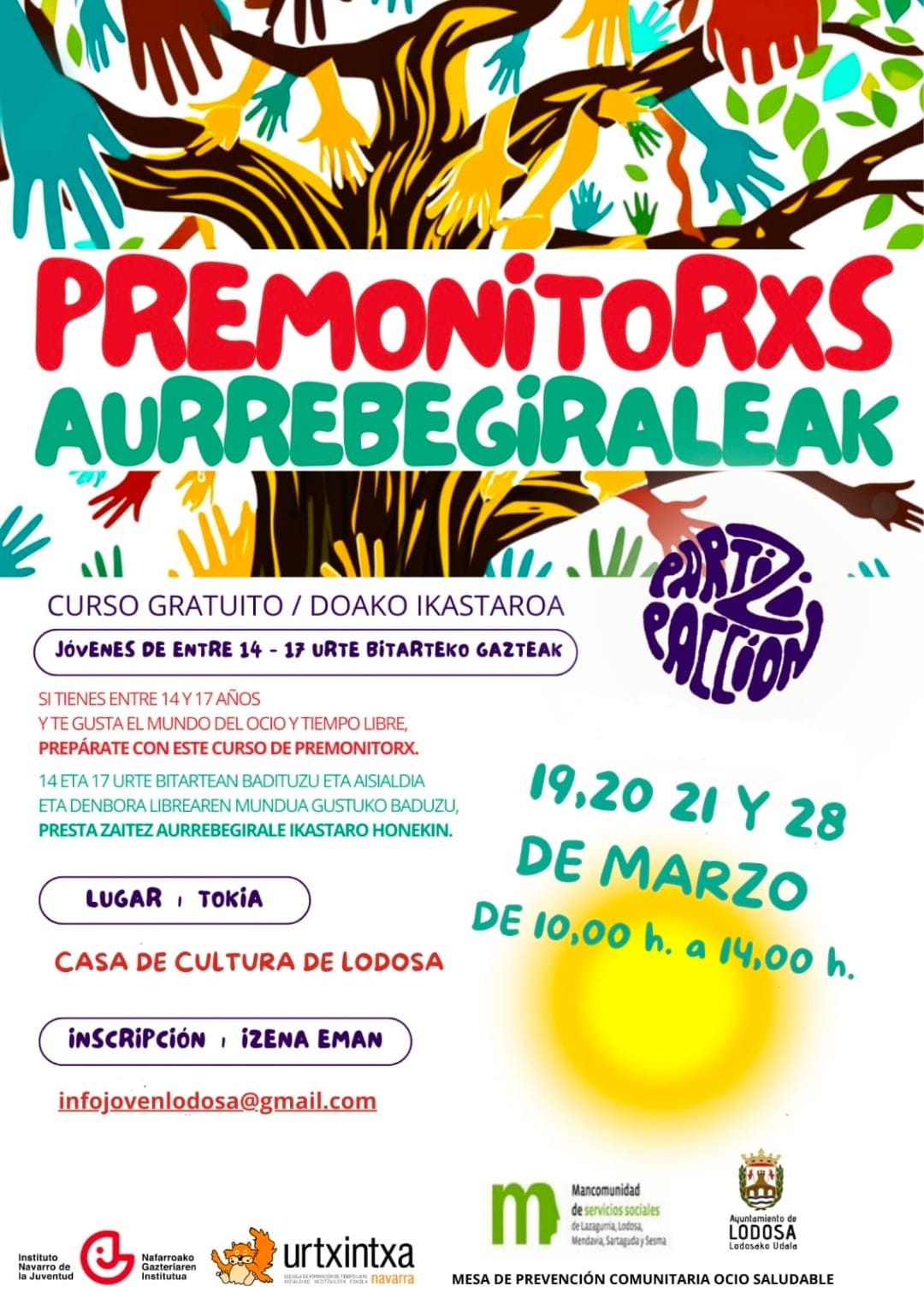 curso premonitor de tiempo libre