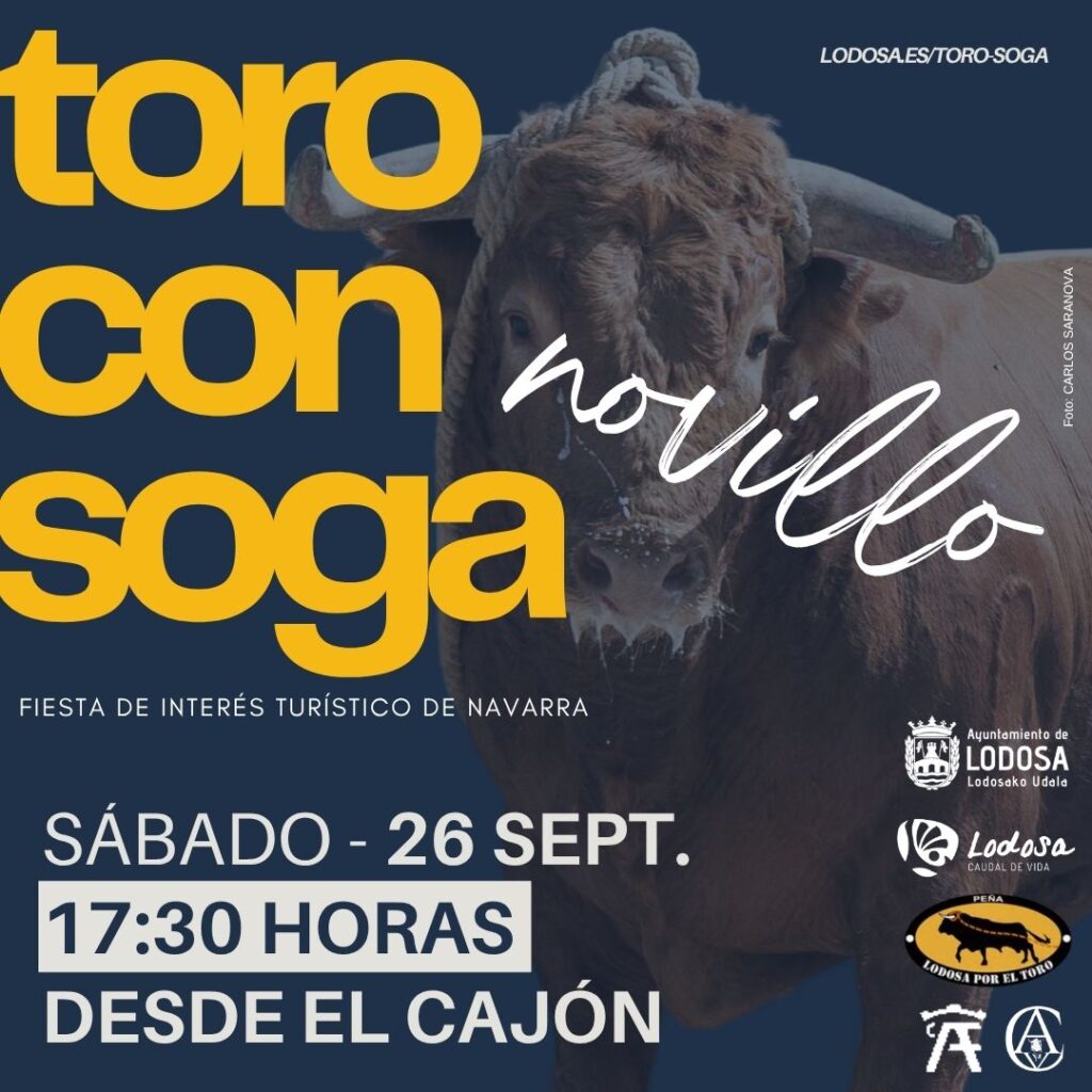SALIDA TORO CON SOGA:
17:30H – NOVILLO ENSOGADO