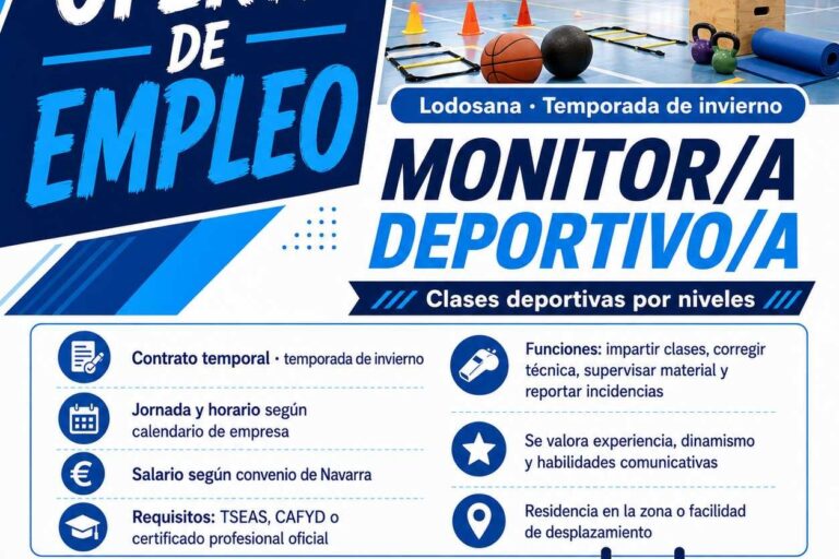 Oferta monitor/a deportivo/a